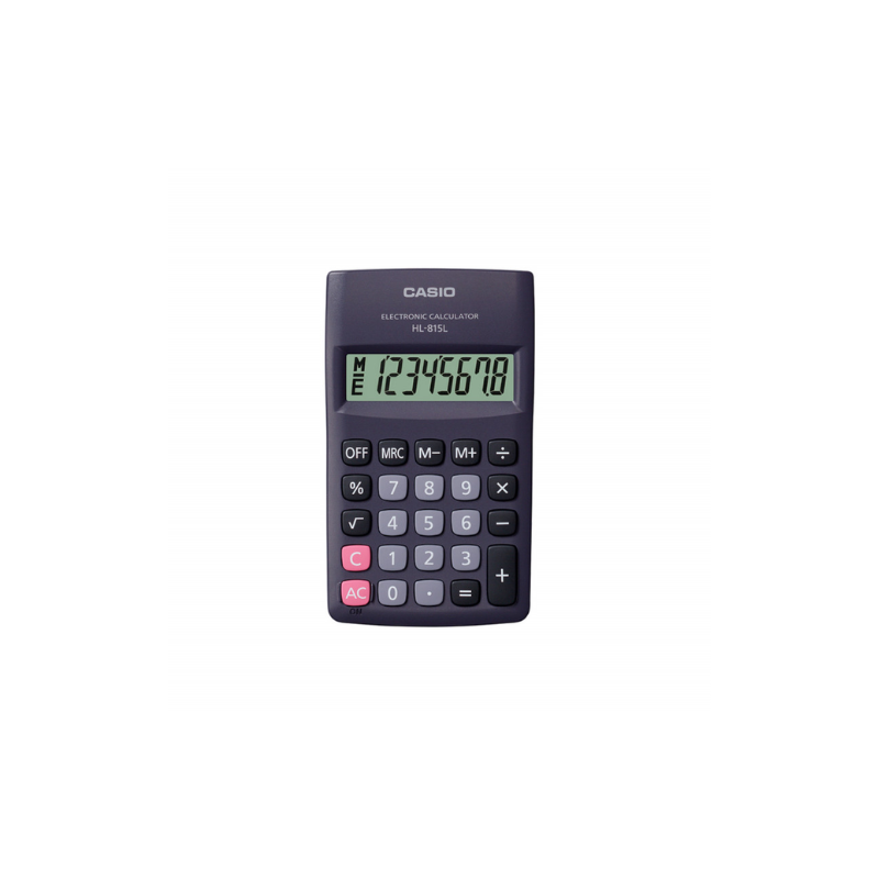 Calculadora de bolsillo Casio negra HL-815L-BK