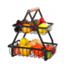 Organizador Cocina Acero Estante Frutas Verduras 2 Niveles