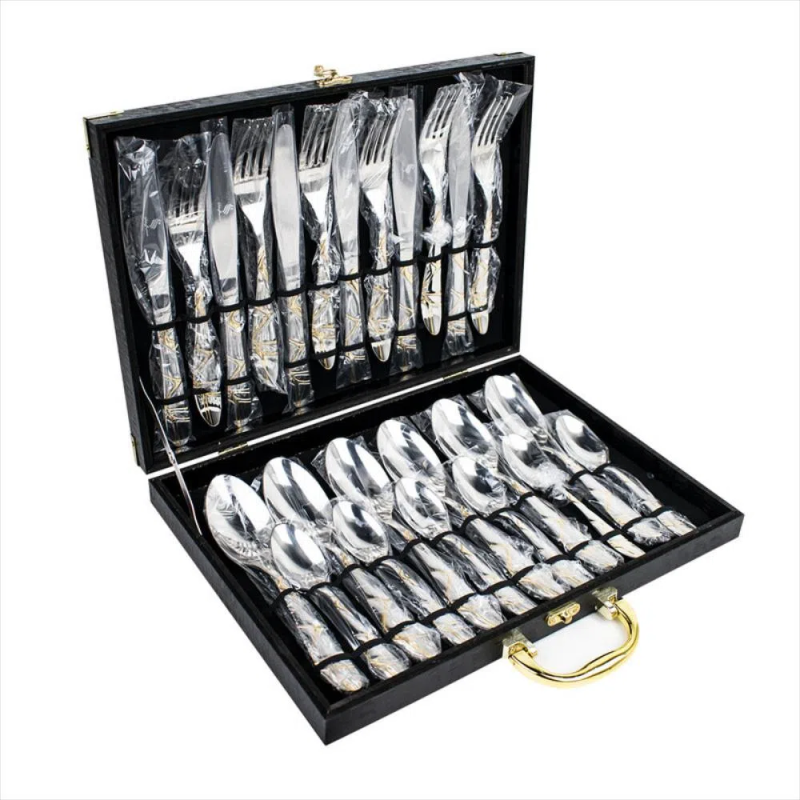 Juego De Cubiertos Estuche De Lujo - Plata