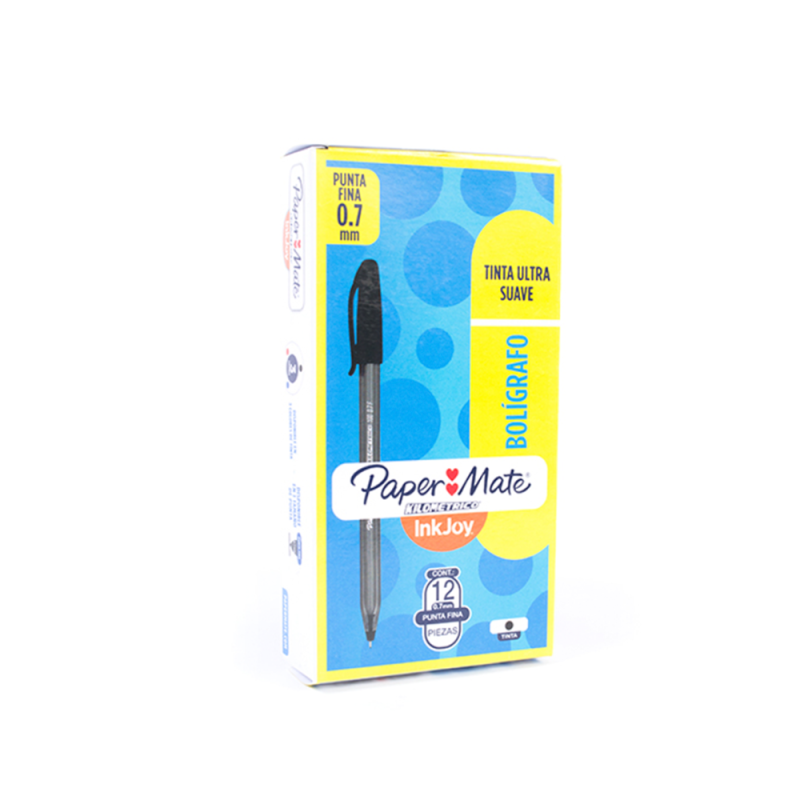 Combo  5 cajas  Boligrafo Paper mate Negro