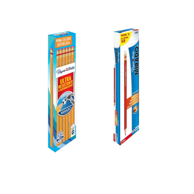 Combo 4 cajas de lapiz negro NÃ‚Â°2  ( 2 rojo - 2 Negro)