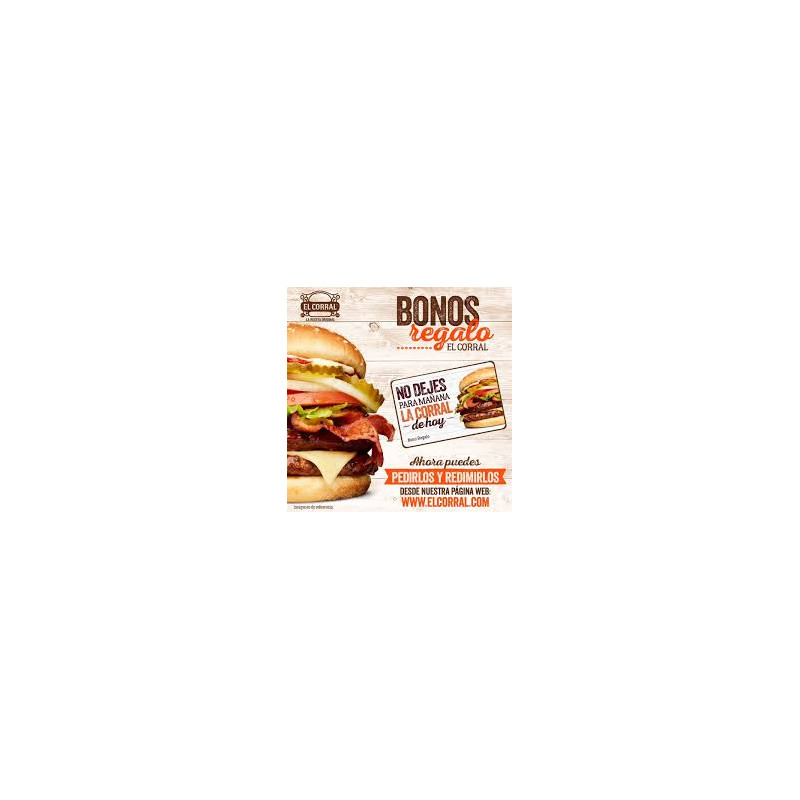 Bono Hamburguesas El Corral $30.000