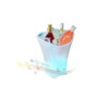 Parlante Bafle Hielera Cubeta Bluetooth Luces Usb Shopplace Transparente