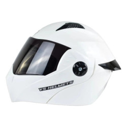 Casco Abatible Blanco Vs...