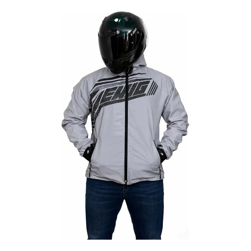 Chaqueta Reflectiva Ewig Cortavientos Malla Interna Negro Negro Malla