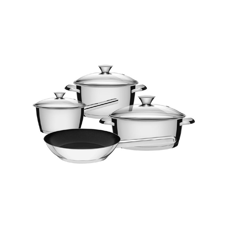 Batería De Cocina Allegra Tramontina De Acero Inoxidable De 4 Pzs